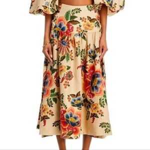 Farm Rio Delicate Garden Linen Skirt